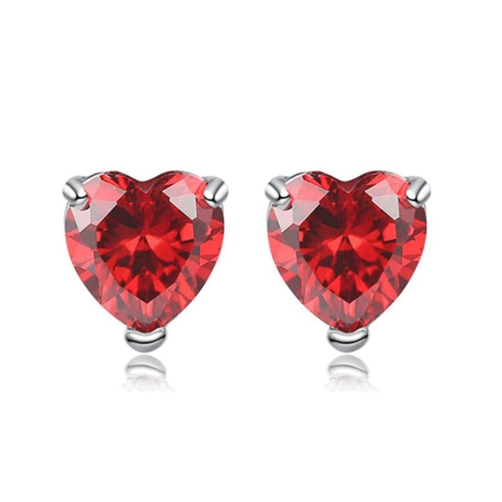 💎 Heart Drop Necklace Pendant Earrings 925 Sterling Silver Set - Picture 3 of 3